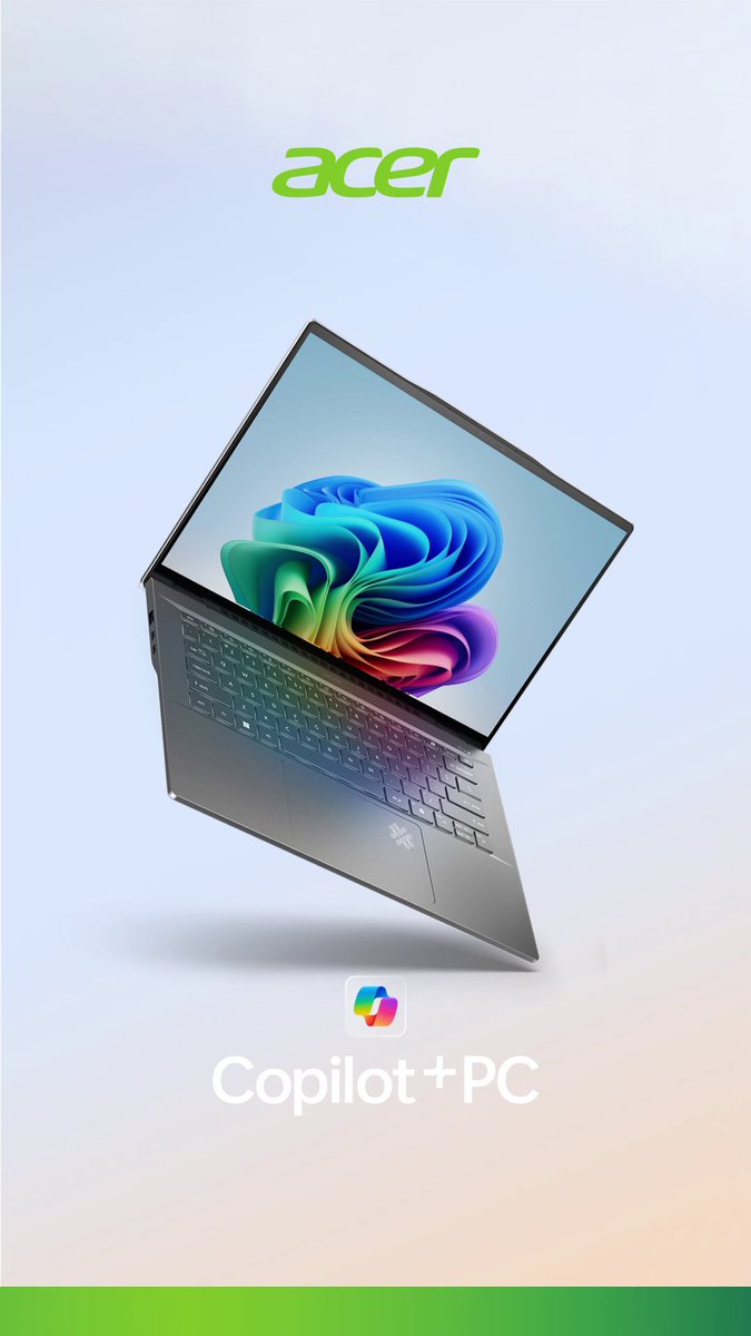 Your new enigmatic ally for work- Swift 14 AI! Crafted in a thin and light aluminium chassis, fitted with your smartest AI assistant- Copilot+ PC, and Snapdragon X Elite performance prowess 💪 Your daily grind is now supported by Windows 11 PC!