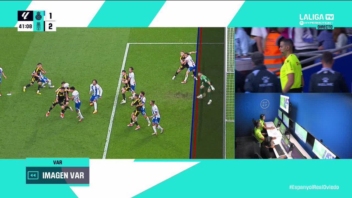 👀 Este es el gol que han anulado al Real Oviedo ante el RCD Espanyol de Barcelona