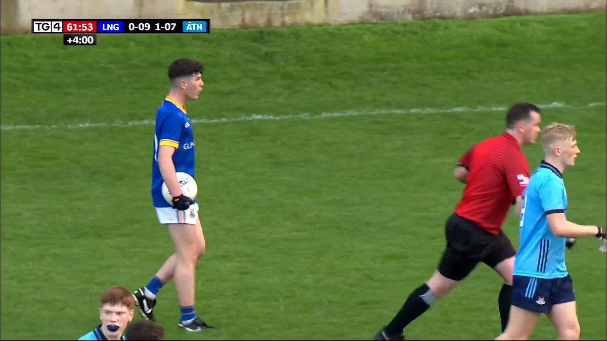 Mark Cooney is never going to have to buy a rock shandy in Longford again. The free that sent the Electric Ireland Leinster minor final to extra time. Longford would go on to win by 2. Absolute scenes. Electric Ireland #ThisIsMajor