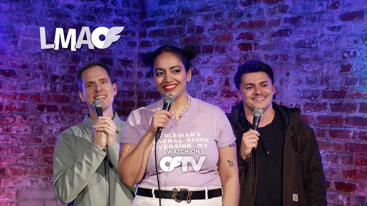Your Monday just got a lot funnier 😎 Don't miss #LMAOF with Andy Haynes, @SimonFras, and Fareeha Khan on @WatchOFTV! 📺 Tune in free: