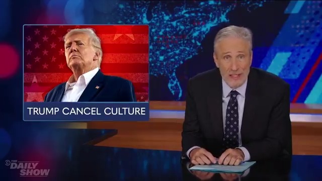 Jon Stewart on Harrison Butker, conservatives crying "cancel culture," and how Trump is the true promoter of cancel culture, emphasis on "cult."