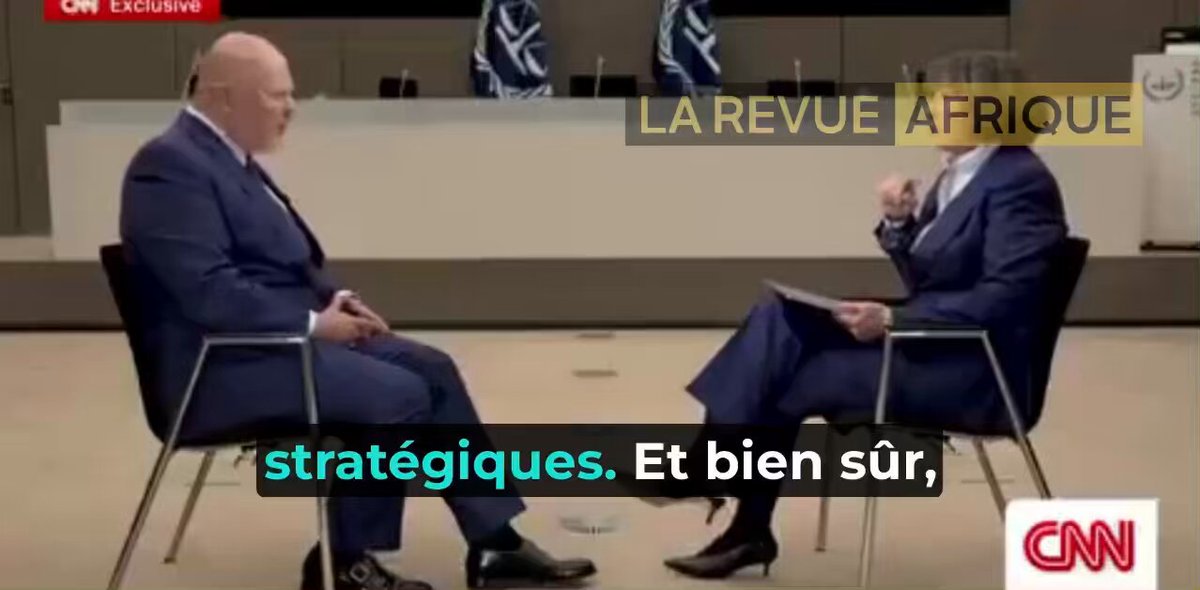 🇺🇸 🇮🇱 🇷🇺 ALERTE | Le procureur de la Cour Pénale Internationale, Karim Khan, a déclaré en direct sur #CNN : « Un dirigeant américain m’a parlé et m’a dit que cette #CPI est faite uniquement pour l’#Afrique et pour des voyous comme #Poutine ». De graves déclarations qui suggèrent une mainmise totale des #USA sur son pouvoir de décision et qui entachent fortement la crédibilité de la CPI.