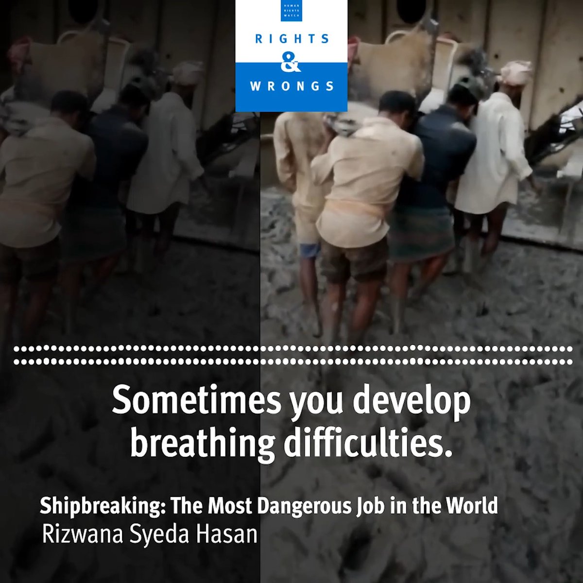 "The most dangerous job in the world." In the second episode of HRW's Rights &amp; Wrongs podcast, we dive into the dangerous shipbreaking industry. Listen now ⤵️ Spotify: Apple Podcasts: