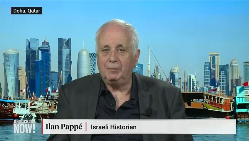 “We are seeing important processes that are leading to the collapse of the Zionist project,” says Israeli historian Ilan Pappé. “I’m really hopeful there will be a different kind of life for both Jews and Arabs between the river and the sea under a democratic, free Palestine.”