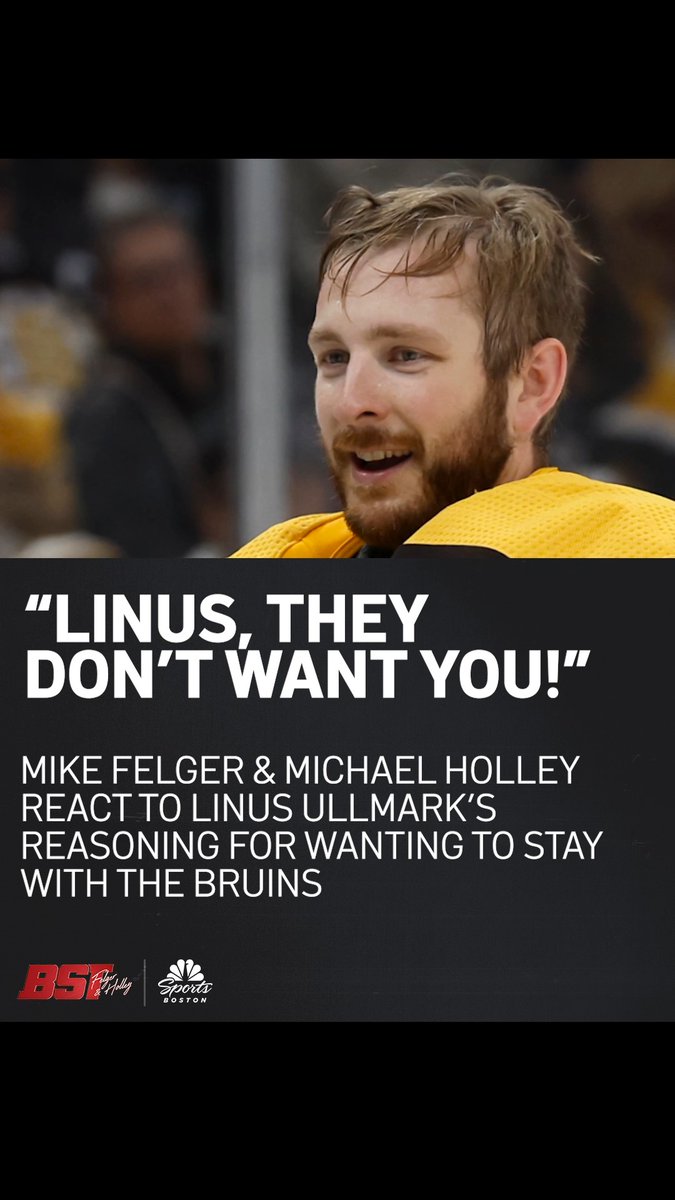 "I would want Linus Ullmark to go home, look at his two kids and say, 'pack your bags, Daddy's gonna go to L.A. and shove it up the Bruins' a** because they don't believe in me.'" 🤣 Mike Felger goes on an epic rant after the B's goalie shares why he want to stay in Boston