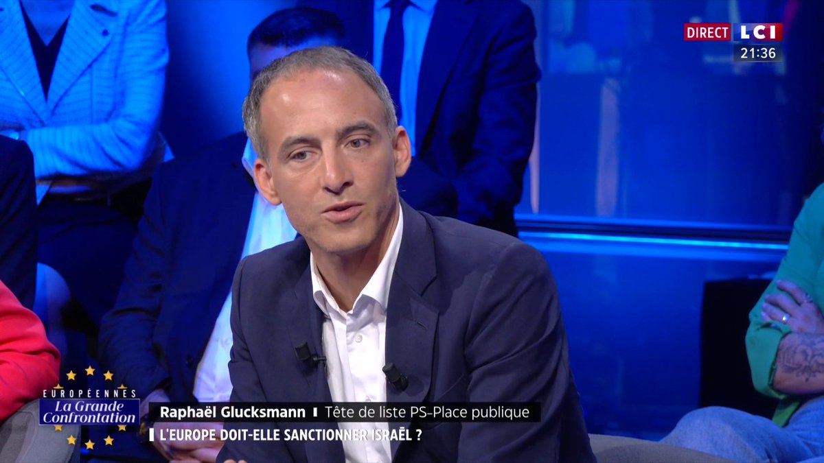 🗣️ "En Cisjordanie, il n'y a pas le Hamas, et en Cisjordanie on a l'extension infinie de la colonisation" israélienne constate Raphael Glucksmann pour qui "la Palestine a droit à son État" 🇪🇺 #LaGrandeConfrontation