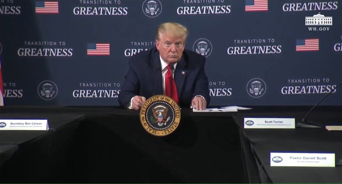 Four years ago today Q: You had said yesterday that you might withdraw funding from Michigan. Is that threat still on the table? Trump: Yeah. I might have to do that