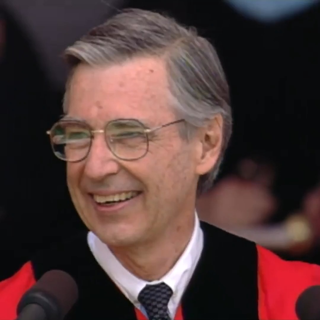 On this day 32 years ago, the kindest human on the planet sang his favorite song for the BU Class of '92. It was a beautiful day in the neighborhood, indeed. Miss you, Fred. 🙏
