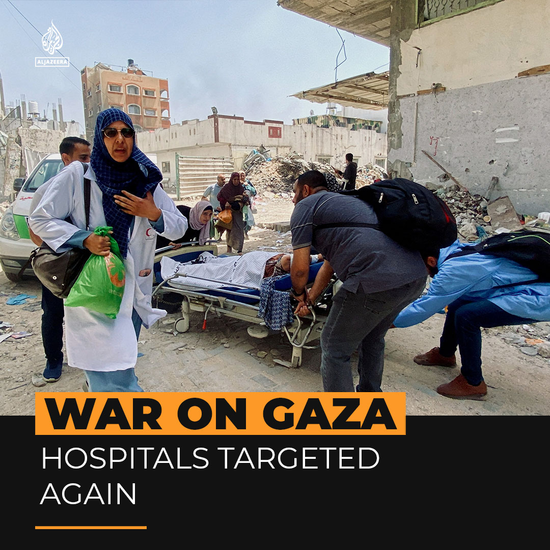 Israeli forces have been targeting hospitals in northern Gaza again. Video shows medical staff and patients, including a newborn, fleeing Kamal Adwan Hospital after a missile attack.