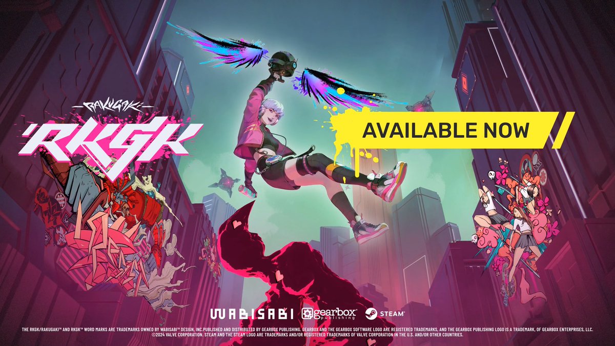 RKGK is OUT NOW on Steam!! 💥 Lead Valah's crew to bring color back to Cap City in this action-packed 3D platformer - destroying one evil robot minion at a time 👊 🤖 Celebrate our launch with a 10% discount 🤩 👉