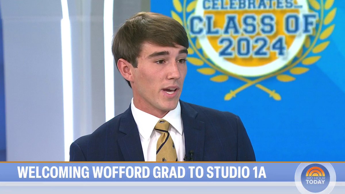 Alex Horn joins TODAY to celebrate his graduation from Craig Melvin's alma mater Wofford College and shares tips for money management as a student.