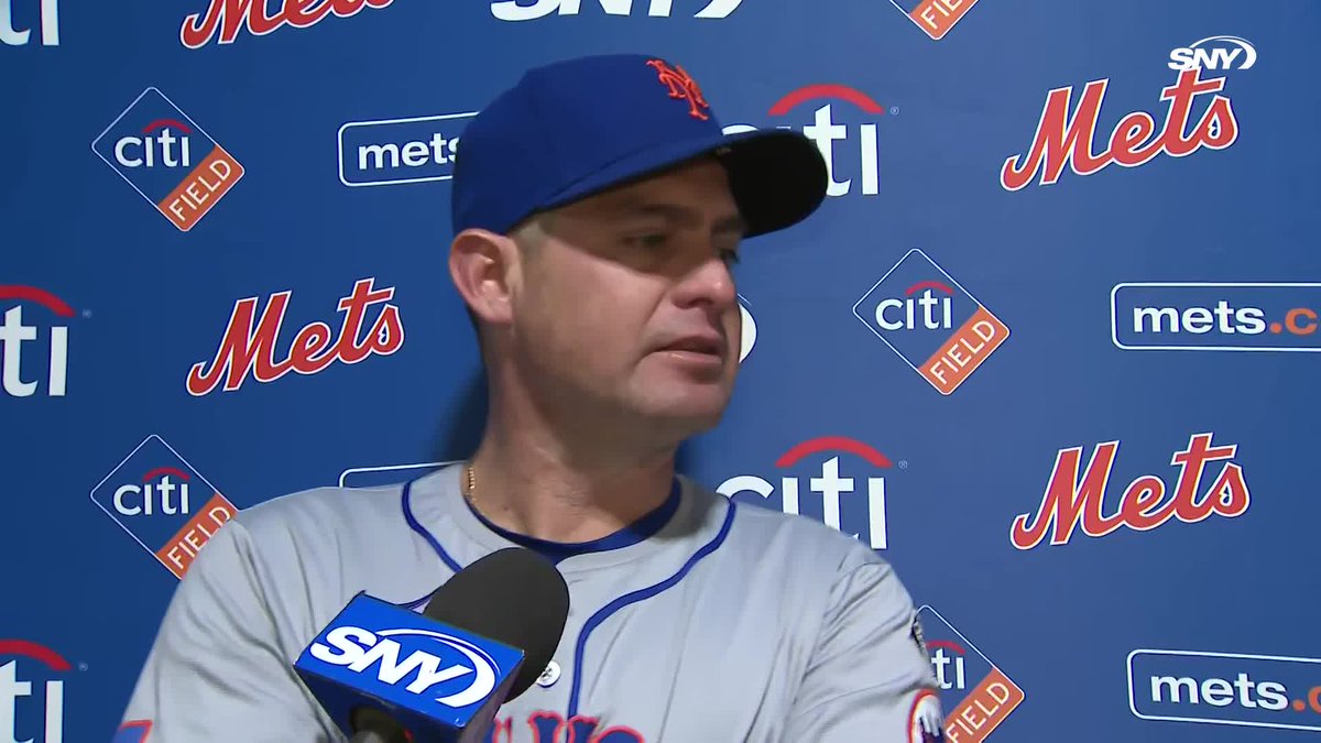 In looking for a silver lining, Carlos Mendoza says he's been encouraged by the at-bats that the Mets have had: "Up and down the lineup, you're getting contributions. We gotta put it together and start playing complete games."