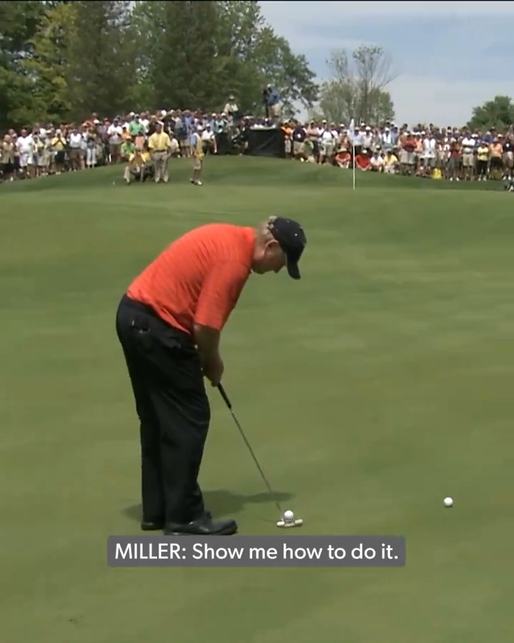 A legendary moment from @JackNicklaus. This week, legends 𝙖𝙩𝙩𝙚𝙢𝙥𝙩𝙚𝙙 to recreate Nicklaus’ famous putt @SeniorPGAChamp.