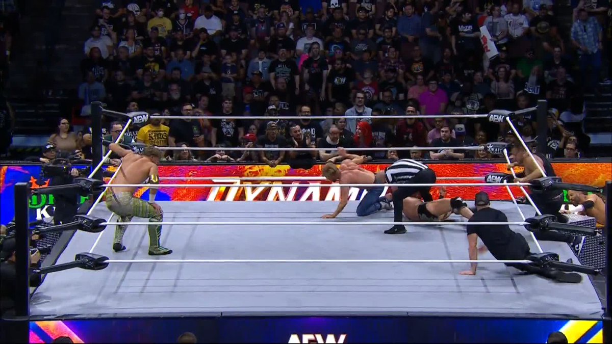 Ospreay takes out Taven and Bennett, but at what cost?! Watch #AEWDynamite LIVE on TBS! Will Ospreay • ウィル・オスプレイ | Mike Bennett | ᴛʜᴇ ᴛʀᴇɴᴅ MʌTT TʌVEN | Wardlow