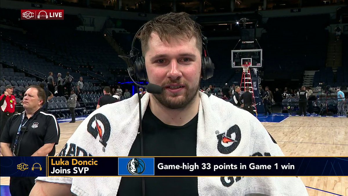 "I'm really glad he's on our team." —Luka talks to Scott Van Pelt about the importance of Kyrie to the Mavs 🤝