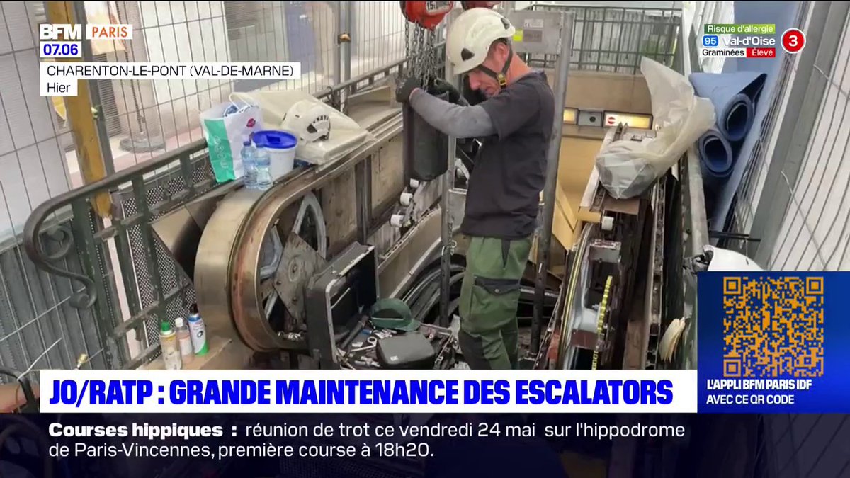 À l'approche des JO, la RATP a commencé une vaste opération de remise en état des escalators du métro parisien