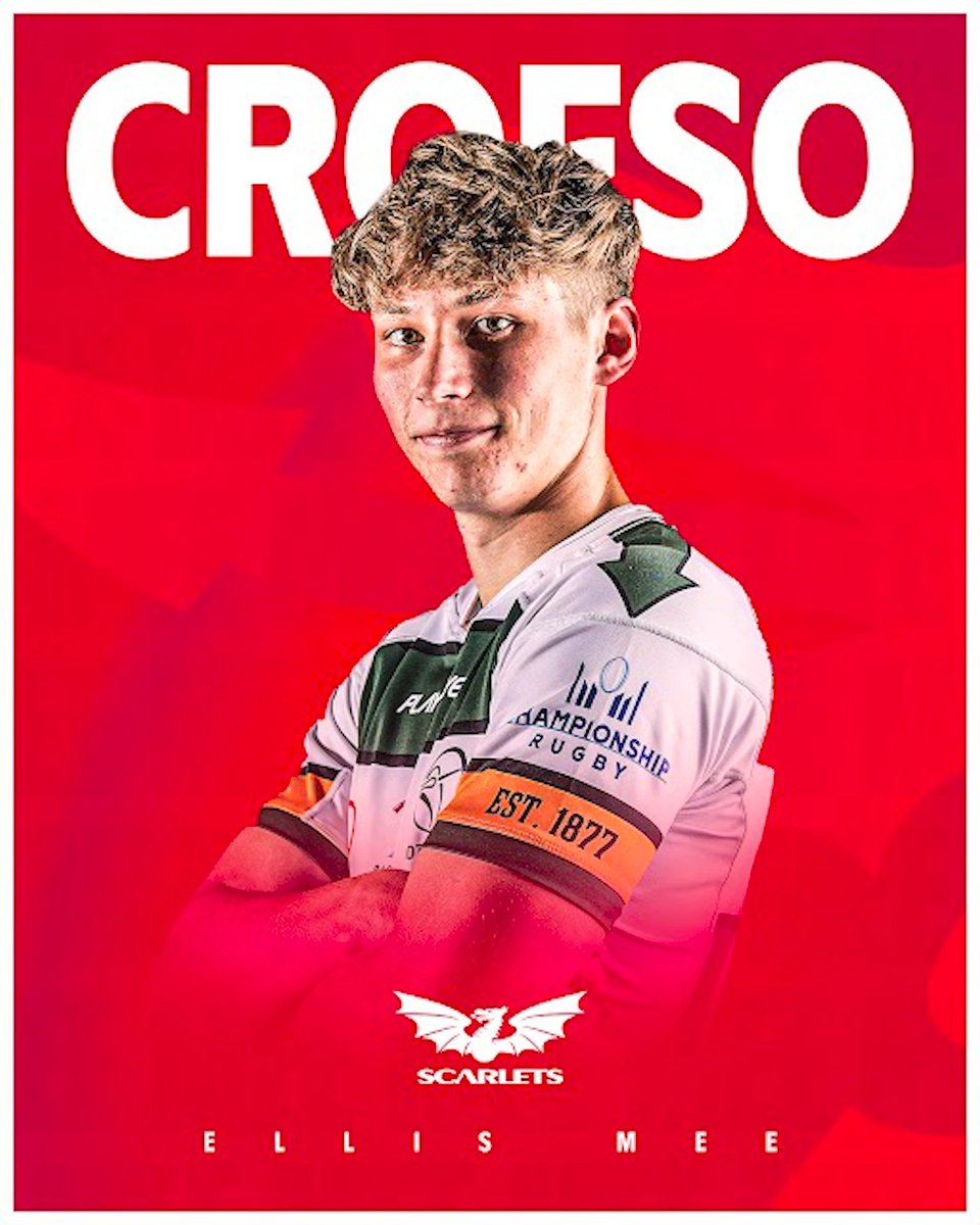 Croeso Ellis 🔴 ✍️ Scarlets have added to their squad for the 2024-25 season with the signing of Welsh-qualified Nottingham full-back Ellis Mee 🔥 👉 Mae'r Scarlets yn cadarnhau bydd y cefnwr Ellis Mee yn ymuno â'r garfan am dymor 2024-25. #YmaOHyd