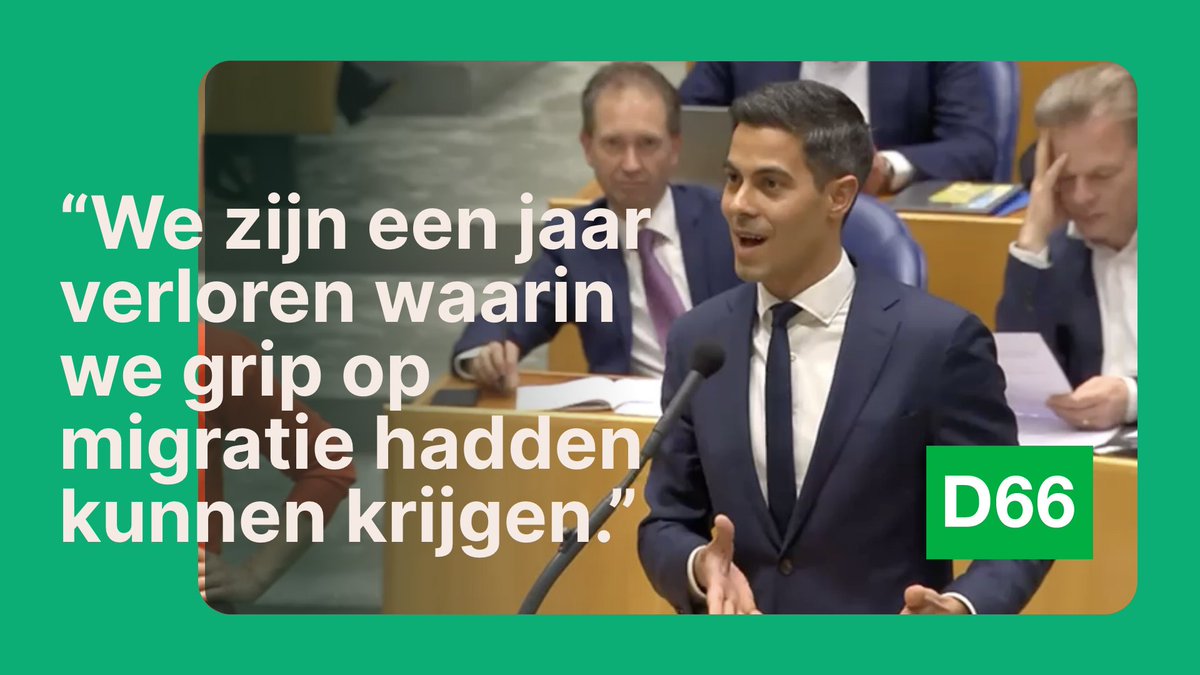 "Ook ik wil meer grip op migratie. Maar met dit gebakken luchtakkoord schieten we niks op. Ik wil dat we er zijn voor mensen die vluchten voor oorlog en geweld, maar ook dat ze dan de taal leren en werken vanaf dag één." - Rob Jetten