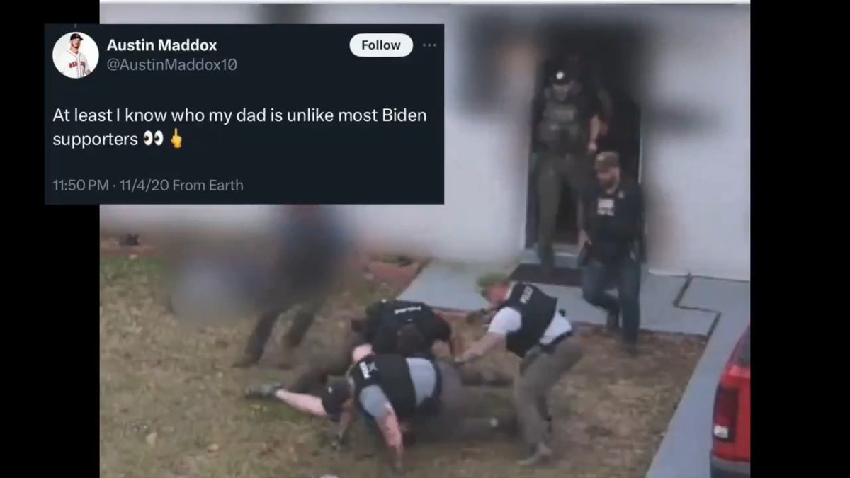 DISGUSTING: Austin Maddox, a 33-year-old Red Sox Player and MAGA supporter was arrested for allegedly soliciting sex from an undercover agent pretending to be a 14-year-old girl as part of Jacksonville's anti-child predator sting called “Operation Valiant Knights." “These adults solicited sexual activity and committed to engaging in sex acts with purported minors at pre-arranged locations,” Jacksonville Sheriff T.K. Waters said. Waters added, "Austin Maddox, a former Red Sox MLB player, traveled with the intent of engaging in sexual activity with a 14-year-old child." It doesn’t really matter if this person was MAGA or not, but my point of this post is that there are sick people who support every candidate. Stop focussing on the wrong things. Just because a bad person is a Trump supporter doesn't mean all Trump supporters are bad. Just like when a bad person is a Biden supporter it doesn't mean all Biden supporters are bad.