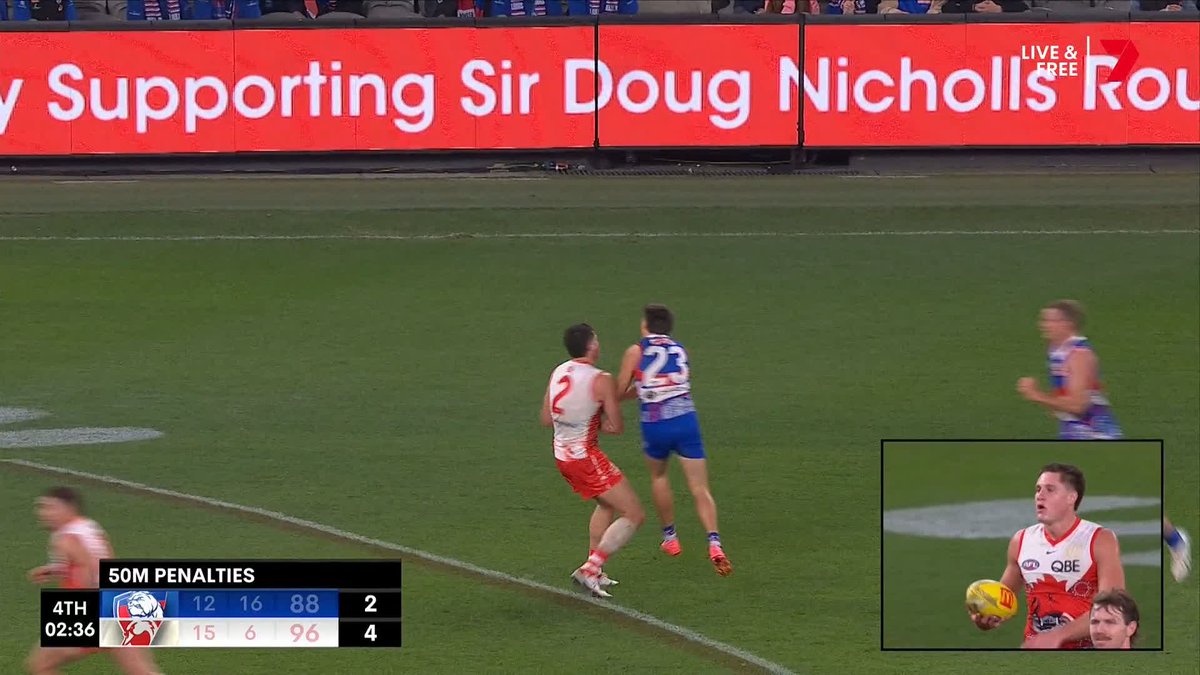 "That's not 50." #AFLDogsSwans