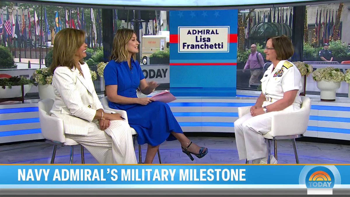 Admiral Lisa Franchetti joins TODAY to talk about making history as the first woman to ever lead the U.S. Navy and the first female member of the Joint Chiefs of Staff. Franchetti looks back on her journey to a life of service and shares her plan to increase Naval recruitment.