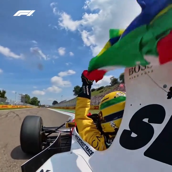 How good is this view?! 😍 Onboard with Sebastian Vettel as he took Ayrton Senna's classic McLaren MP4/8 around Imola 🇮🇹 #F1 #ImolaGP #Senna30