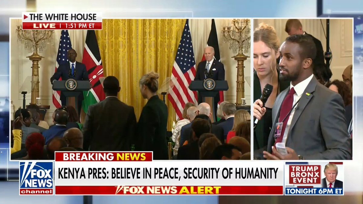 Kenyan President William Ruto defends sending police to Haiti when they have not ended banditry at home. Brilliant question by Ayub Abdikadir at the White House