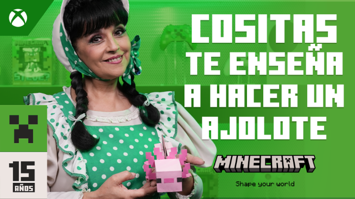 ¿Qué tienen en común Cositas y un ajolote de Minecraft? Ambos estuvieron en el Loft de Xbox y aparecieron en este video. #ShapeYourWorld