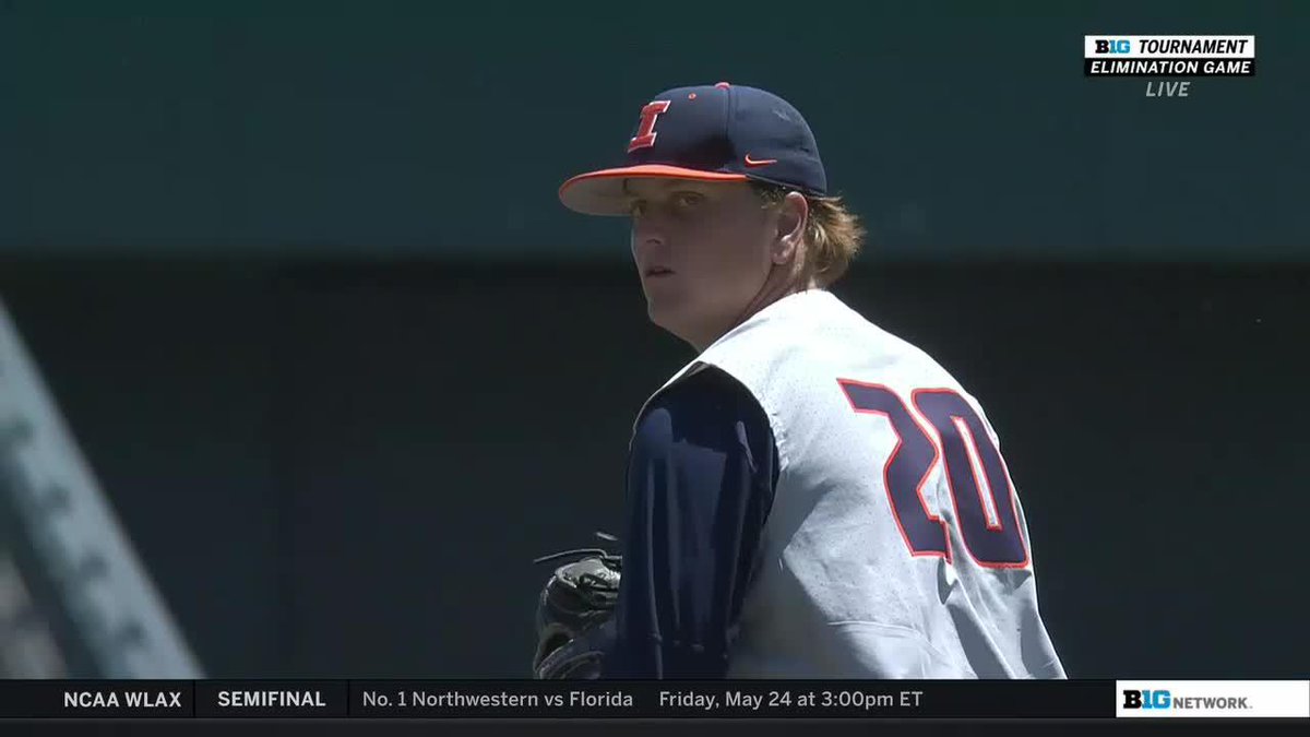 Last five outings for Joe Glassey: 8.1 IP, 4 H, 0 R/ER, 1 BB, 10 SO 1-0, 3 SV #Illini | #HTTO