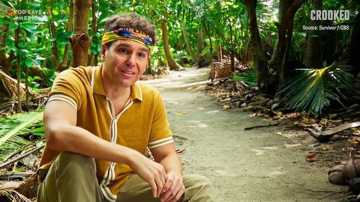 We’re sure Jon Lovett is busy doing some deep canvassing while on #Survivor. No doubt every other contestant is from a swing state. He’s just out there trying to get every vote. New pod out tomorrow wherever you get your podcasts.