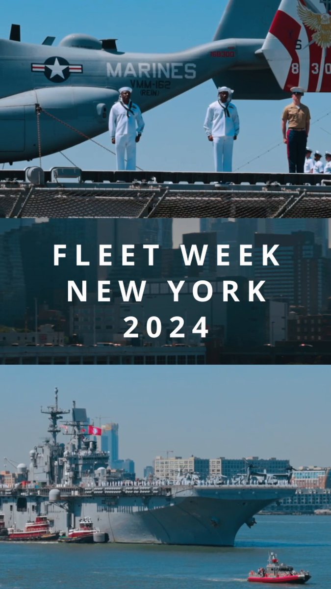 The Marines Have Landed #Marines with Special Purpose Marine Air Ground Task Force - Fleet Week New York and Sailors from USS Bataan arrive in Manhattan. #FWNY24