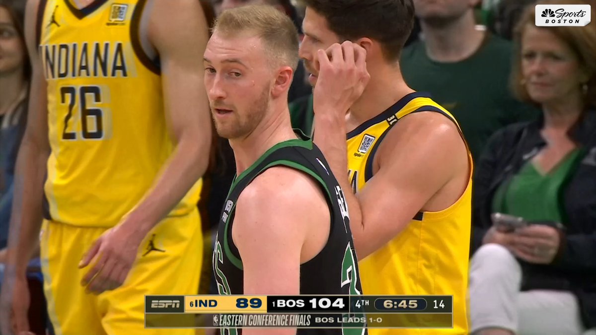 An Isaiah Jackson and Sam Hauser double technical foul was not on our game bingo card tonight but we love the passion