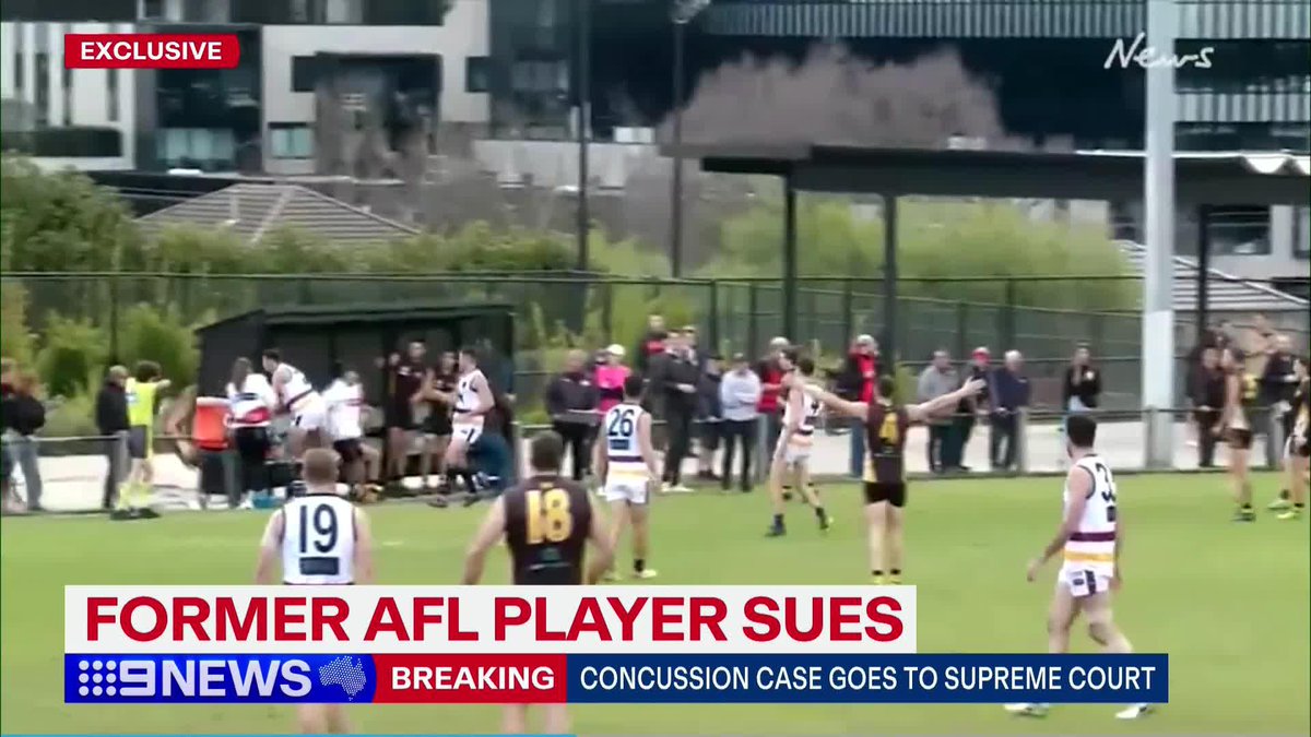 #EXCLUSIVE: A former AFL player is taking supreme court action over a concussion he suffered in a local footy match. Tom Morris #9News