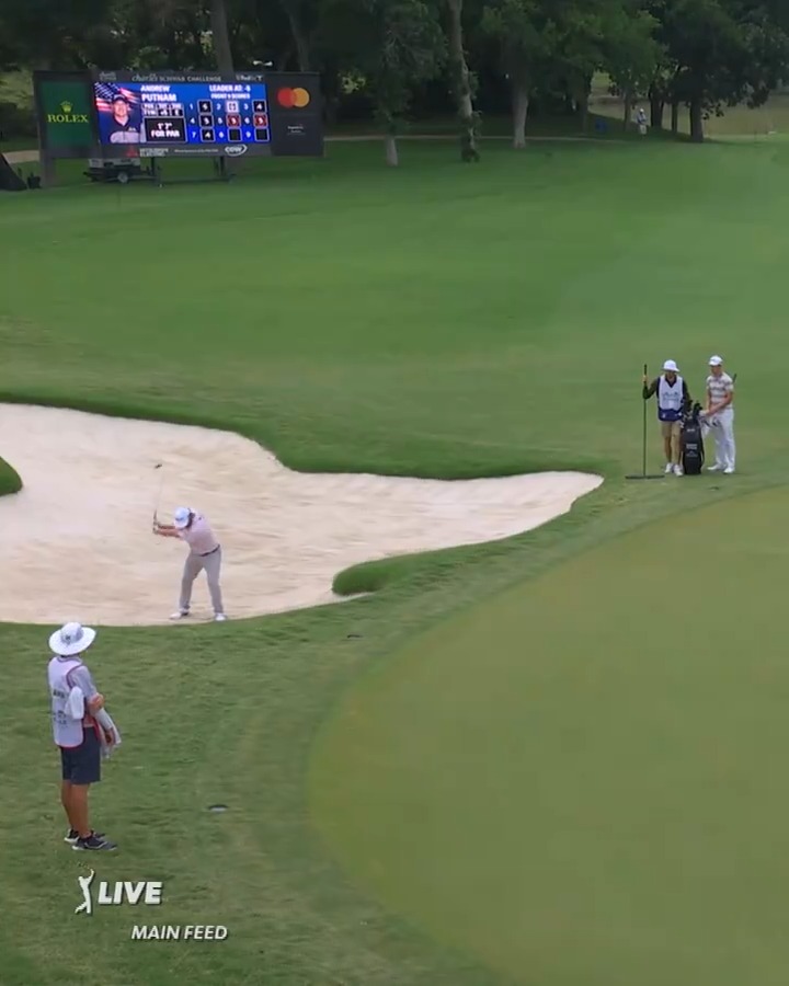 Beauty from the bunker 🏖️ Matt NeSmith holes it from 56 feet Charles Schwab Challenge.