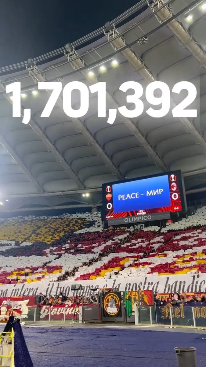1⃣.7⃣0⃣1⃣.3⃣9⃣2⃣ VOLTE GRAZIE! 💛🏟️❤️ #ASRoma