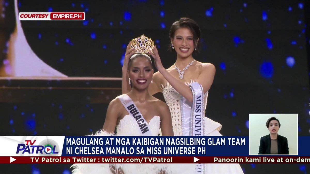 Ibinahagi ni Miss Universe PH Chelsea Manalo na wala siyang stylist at nagsilbing glam team ang magulang at mga kaibigan niya. Ikinuwento rin niya ang viral coronation moment kung saan kitang binalanse niya ang korona sa kaniyang ulo. BASAHIN: