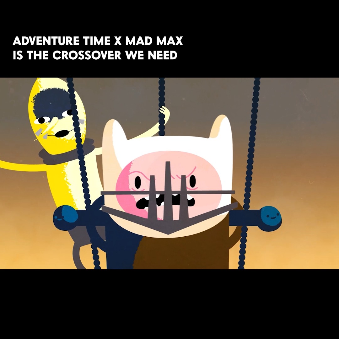 What time is it?! MADVENTURE TIME 🔥🚚🎸💀⛓️ 🎨: zhgun #cartoonnetwork #adventuretime #furiosa #madmax #madmaxfuryroad