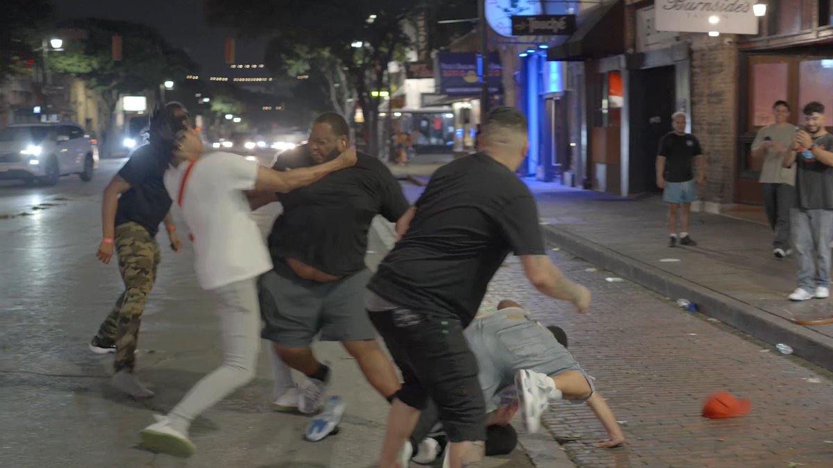 Brawl Breaks out 5-23-2024 fight 6th Street Austin TX
