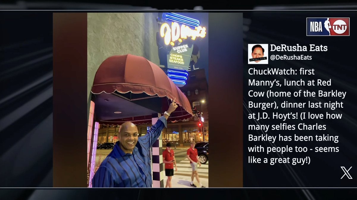 .@Shaq: “We’ve been here two days and you’ve shouted out five food places! You didn’t go to the zoo, you didn’t go to the mall, you didn’t go to CVS! ” Safe to say Chuck’s enjoying his time in Minneapolis 🤣