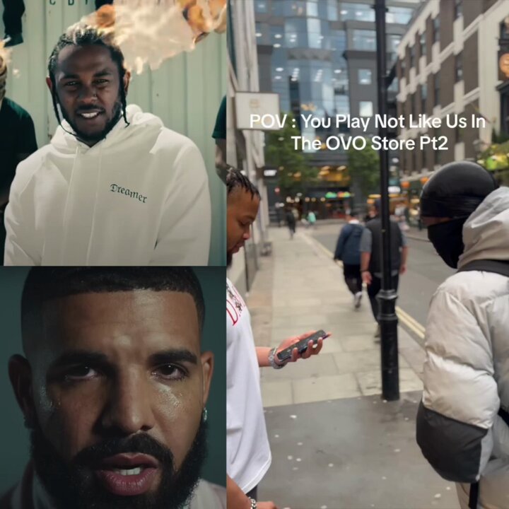 Kendrick Lamar fans play DJ Mustard-produced “Not Like Us” at Drake’s OVO store