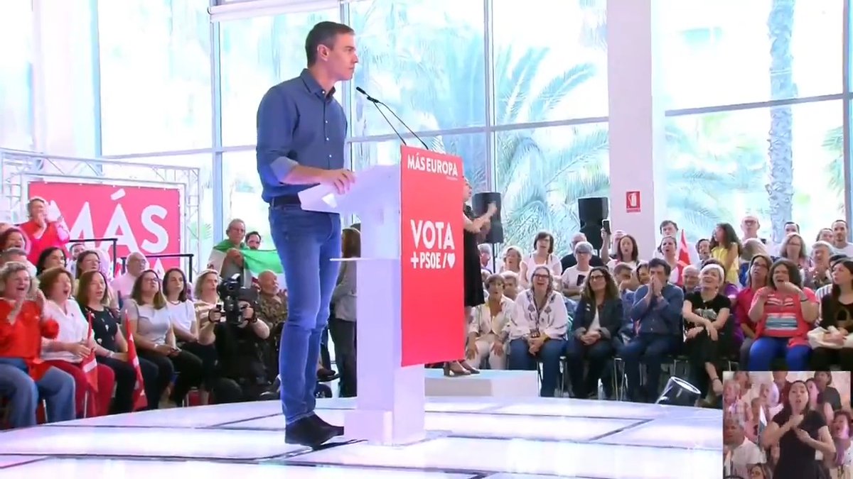 ¿Qué Europa queremos? Una representada por Pepe Borrell, Nadia Calviño y Teresa Ribera. O queréis la Europa de Aznar, Ayuso, Abascal y Feijóo. Pues entonces, el #9J todos y todas a votar al PSOE, a Teresa Ribera, y a ganar a la coalición reaccionaria. #MásEuropa
