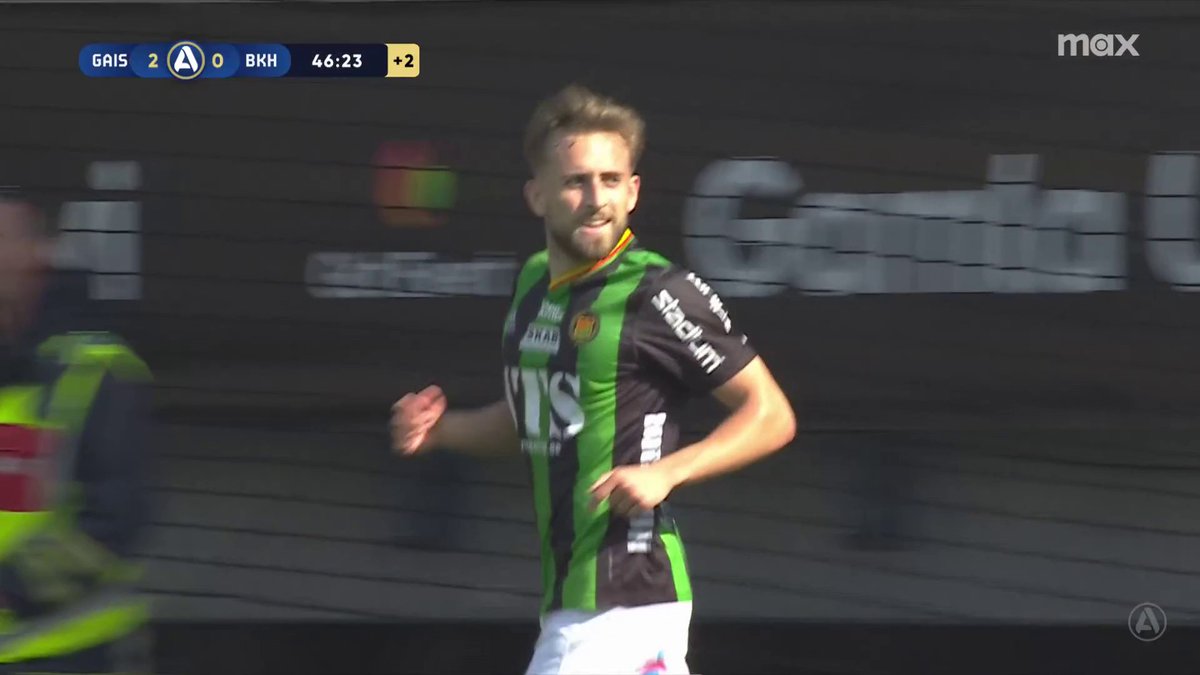 2-0 GAIS! Jack Cooper-Love nickar in bollen i mål efter Axel Henrikssons fina inlägg! 🟢⚫ 📲 Se all kommande sport på vår nya streaming-hemmaplan Max, där du ser allt från Allsvenskan.