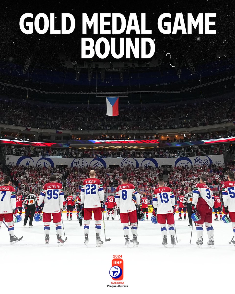 Czechia will play for the GOLD MEDAL at home!🇨🇿💪 #MensWorlds Český hokej