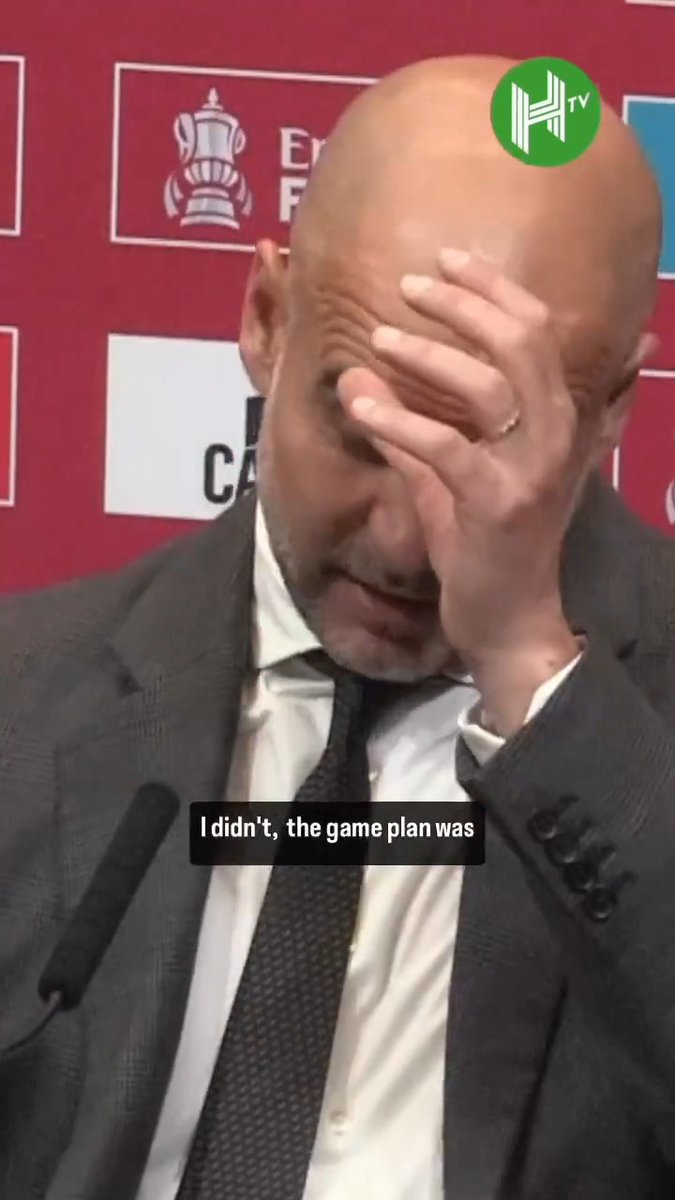 Pep on losing to Man United in the FA Cup final “My mistake, tactically my game plan was not good”