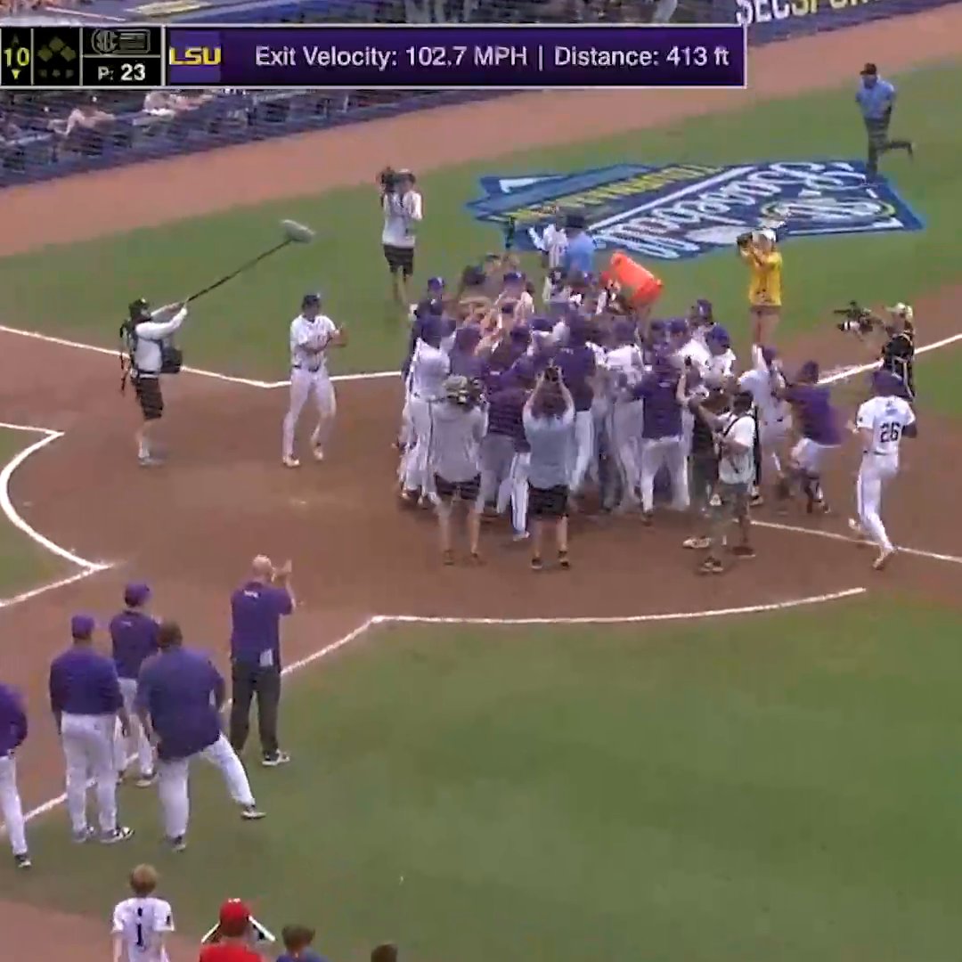A TIGERS WALK-OFF HR VS. SOUTH CAROLINA 🚨 LSU Baseball rallies from 8-0 down to advance to the SEC championship game in a wild 12-11 win!