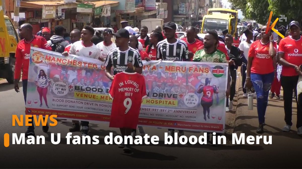 Manchester United fans in Meru donate blood to save lives