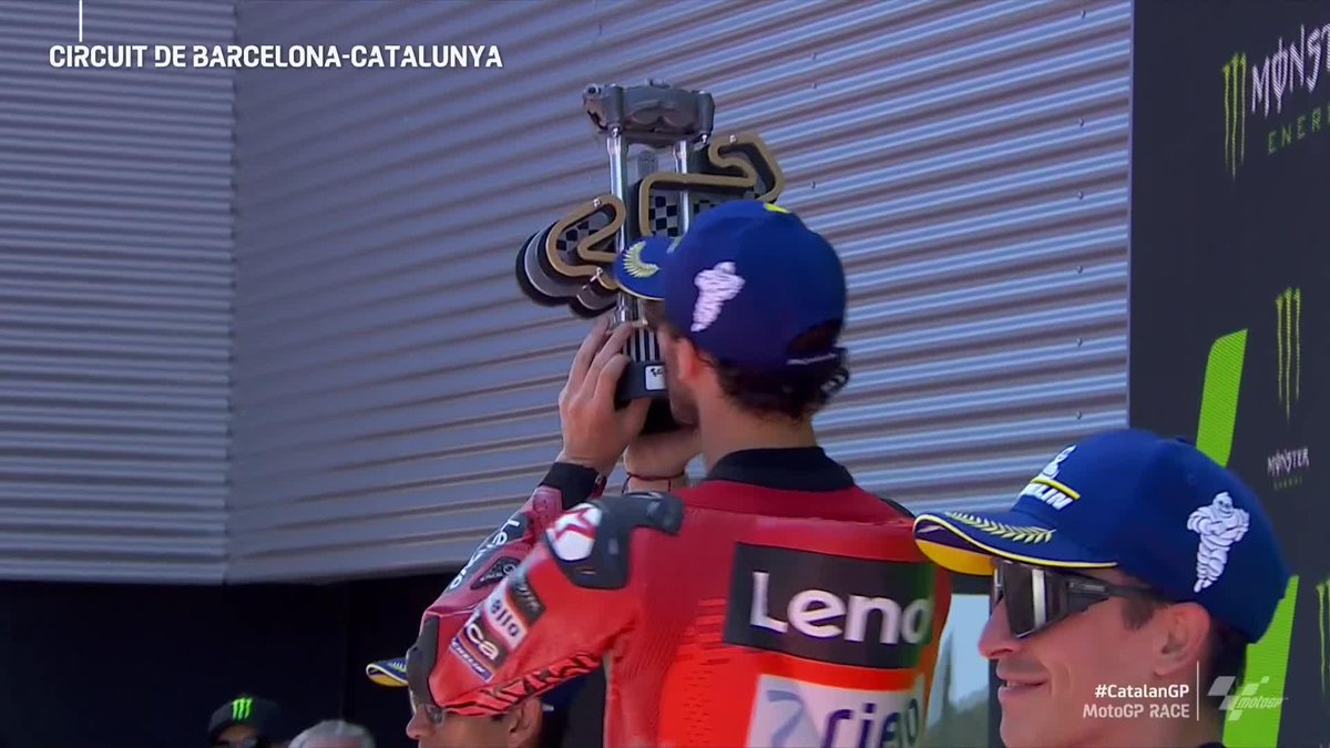 Your #MotoGP race winner in Barcelona! 🙌 Pecco Bagnaia 🏆 #CatalanGP 🏁