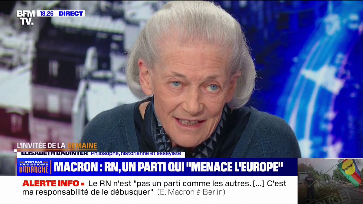 Élisabeth Badinter: "En votant pour le Front national, on prend des risques pour la démocratie"