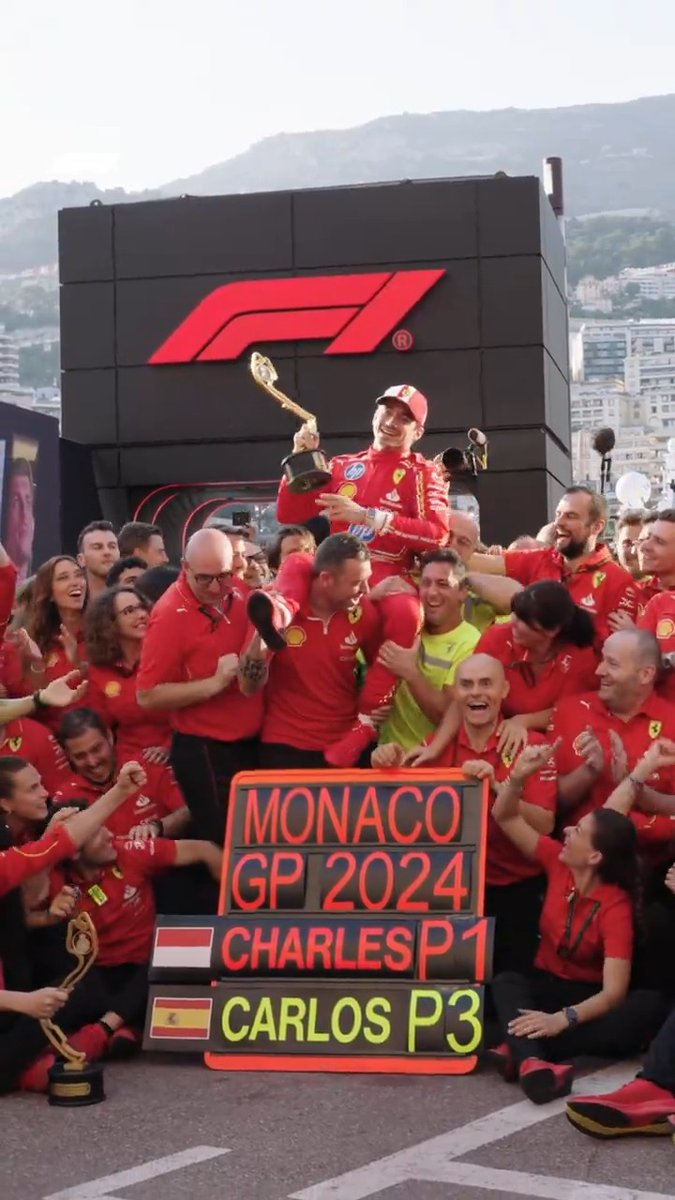The sweetest of victories 🤩 #F1 #MonacoGP Scuderia Ferrari HP