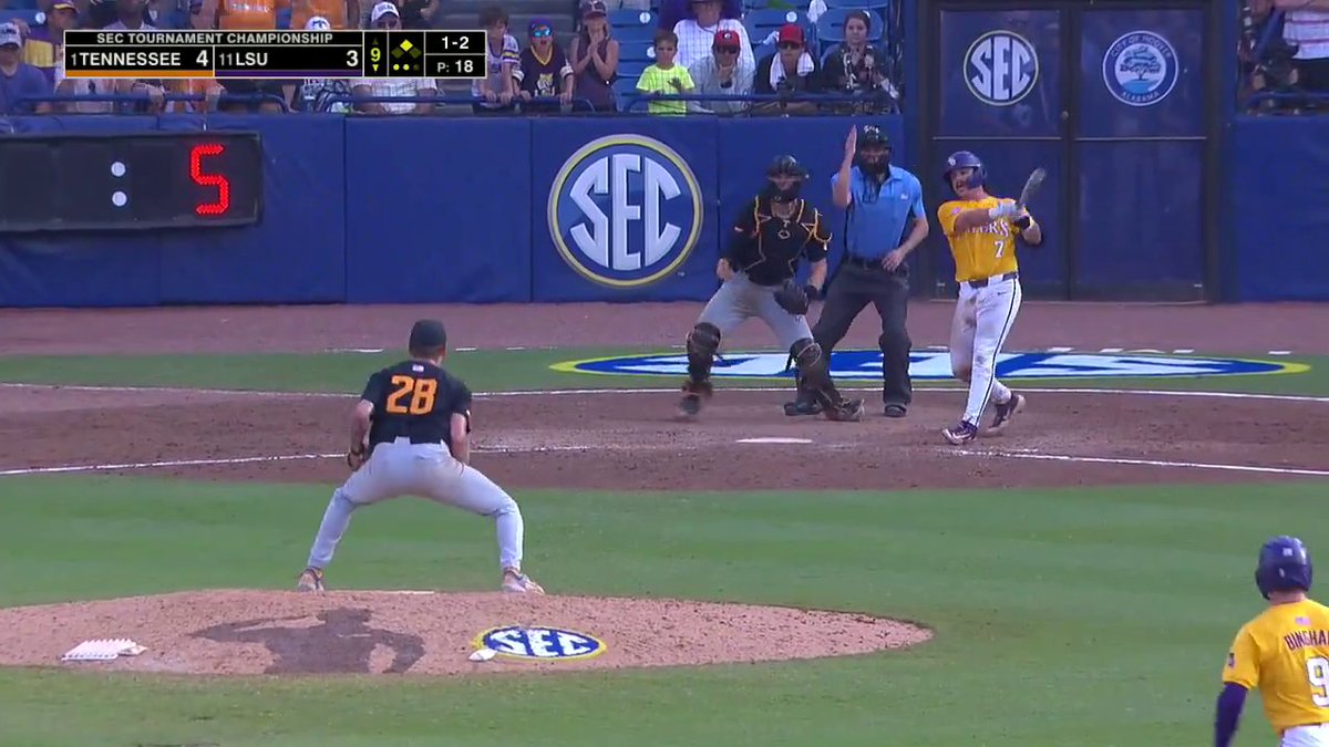 The nation's No. 1 team is king of the SEC! Tennessee survives a 9th-inning LSU rally to win the SEC tournament 🍊 SEC Network